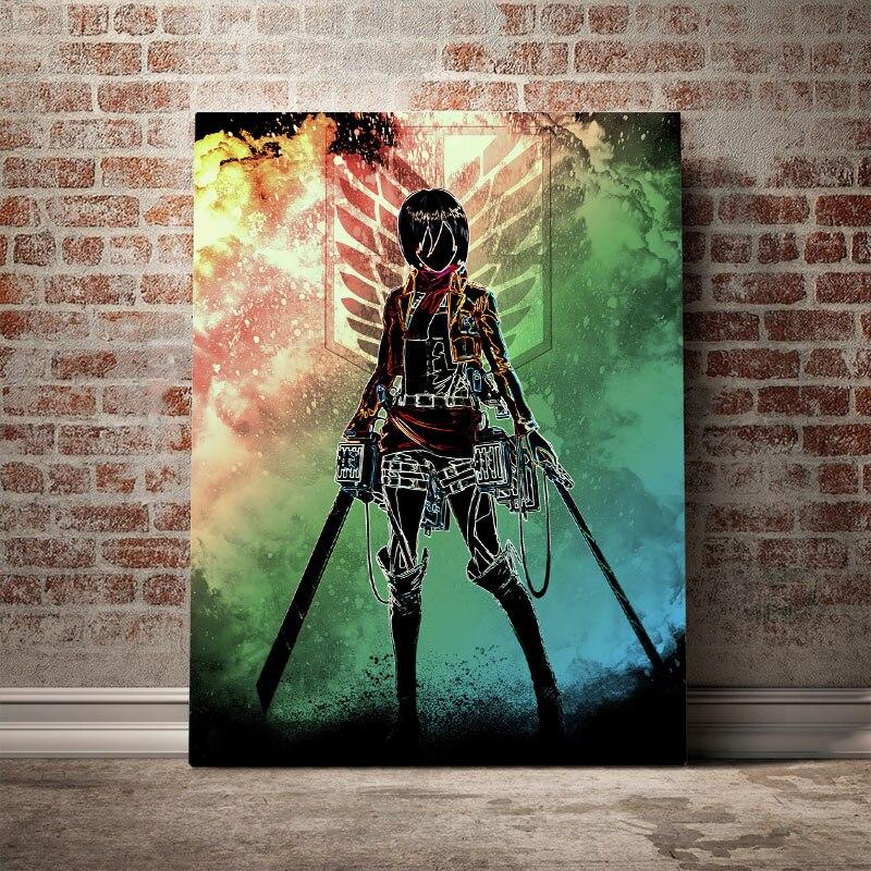 Tableau Attaque des Titans Ombre de Mikasa