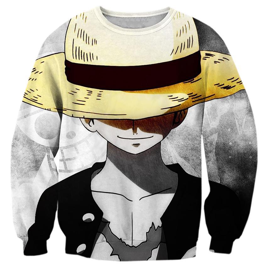 Pull One Piece Chapeau de Paille Black&White
