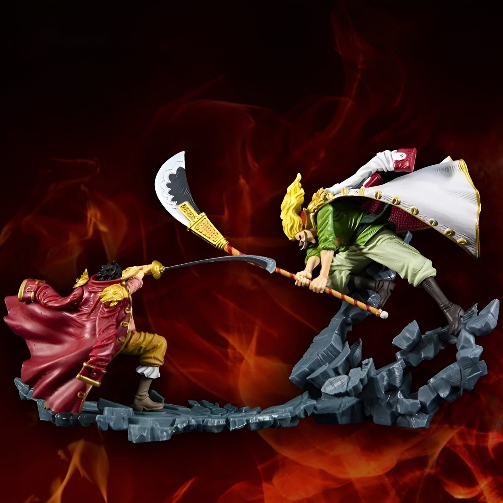 Figurine One Piece Barbe Blanche VS Gol D. Roger