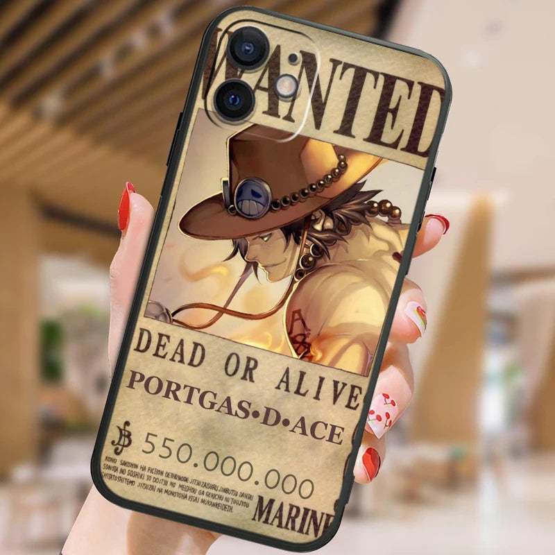 Coque iPhone One Piece Ace Wanted