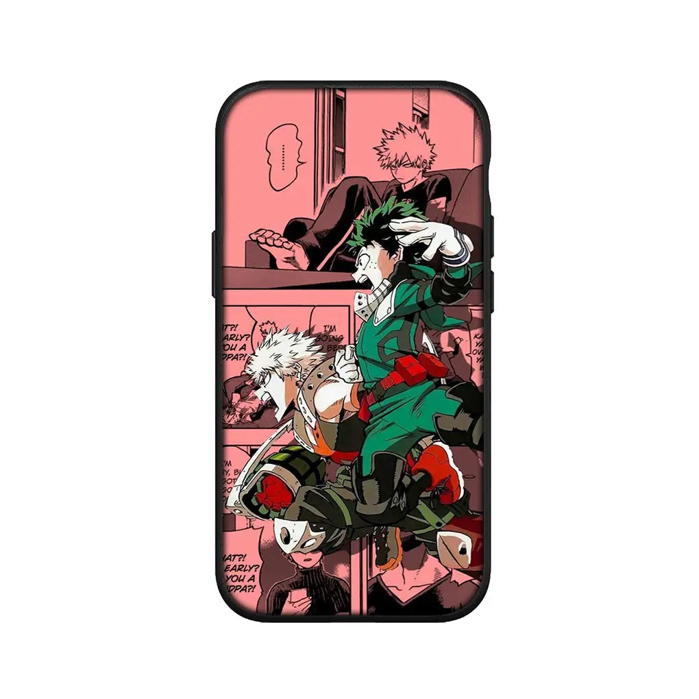 Coque iPhone My Hero Academia Deku Bakugo Manga