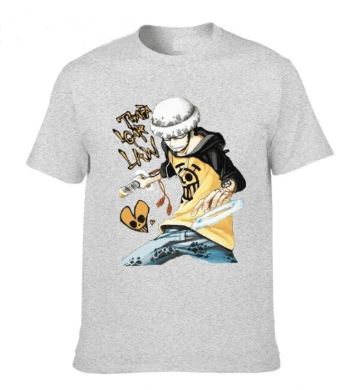 T-Shirt One Piece Trafalgar Law gris