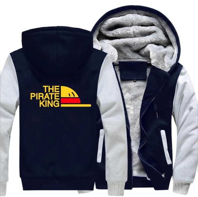 Veste Polaire One Piece Roi des Pirates Bleu/Gris