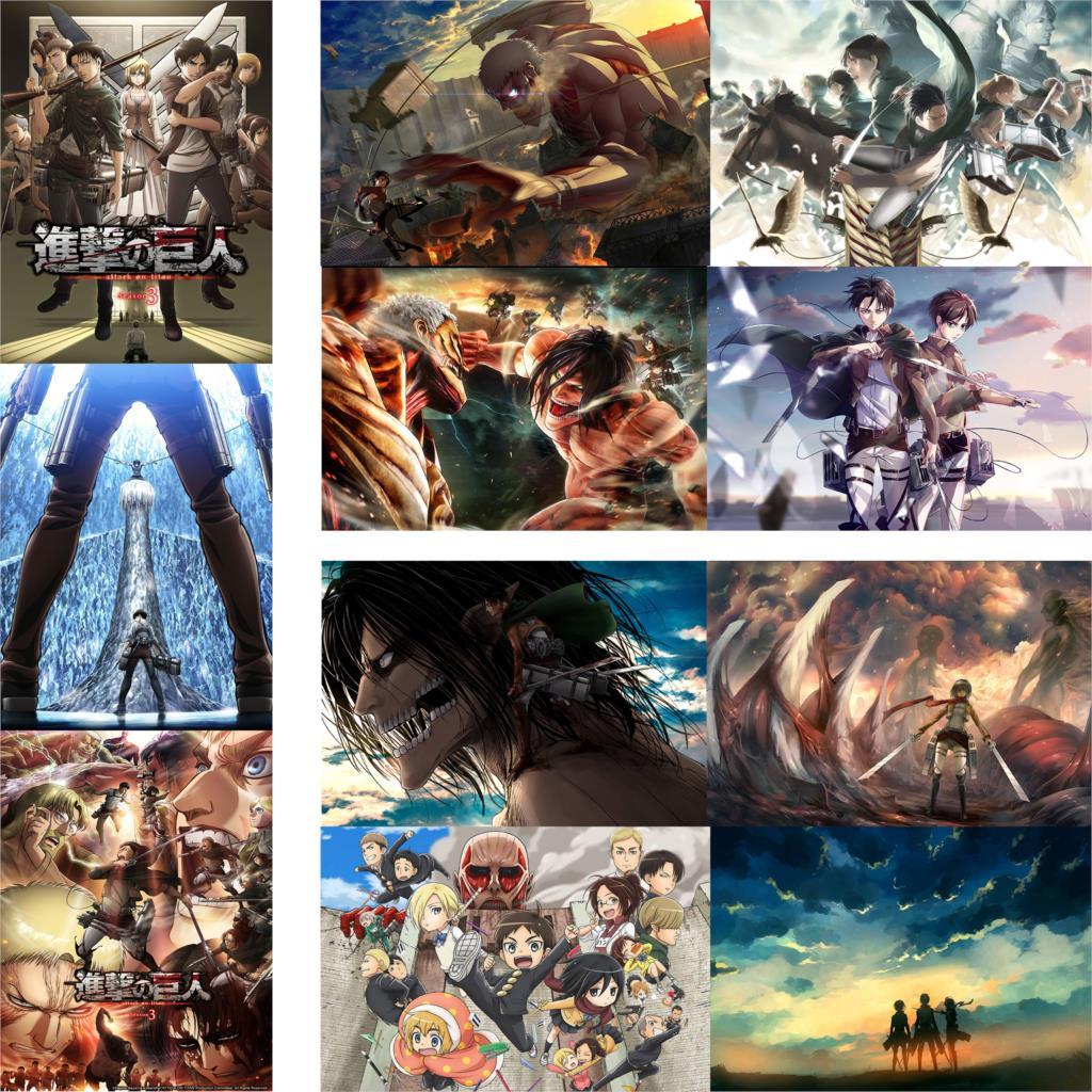 Poster Attack on Titan Levi and Eren