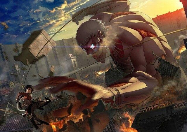 Poster Attack on Titan Levi and Eren