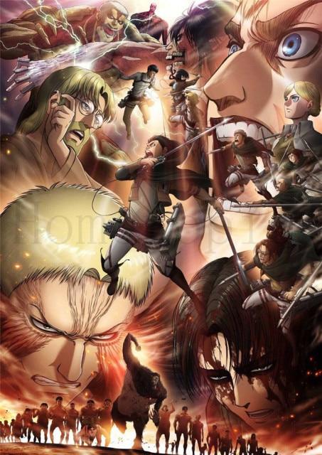 Poster Attack on Titan Levi and Eren