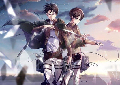 Poster Attack on Titan Levi and Eren