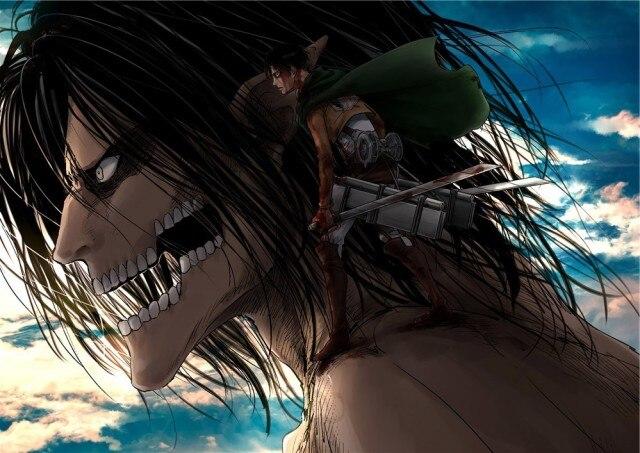 Poster Attack on Titan Levi and Eren