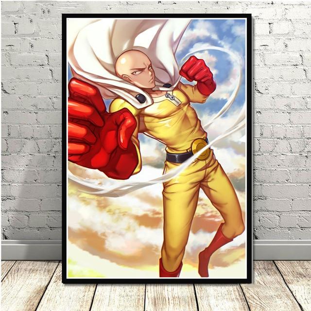 Tableau One Punch Man Saitama Coup de Poing Ordinaire