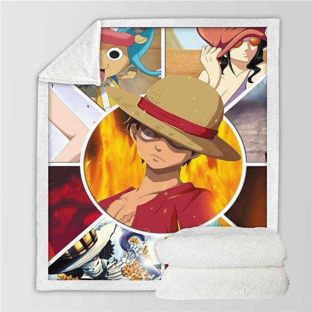 Plaid One Piece Luffy au Chapeau de Paille