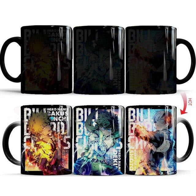 Mug Thermosensible My Hero Academia Kacchan, Izuku et Shoto