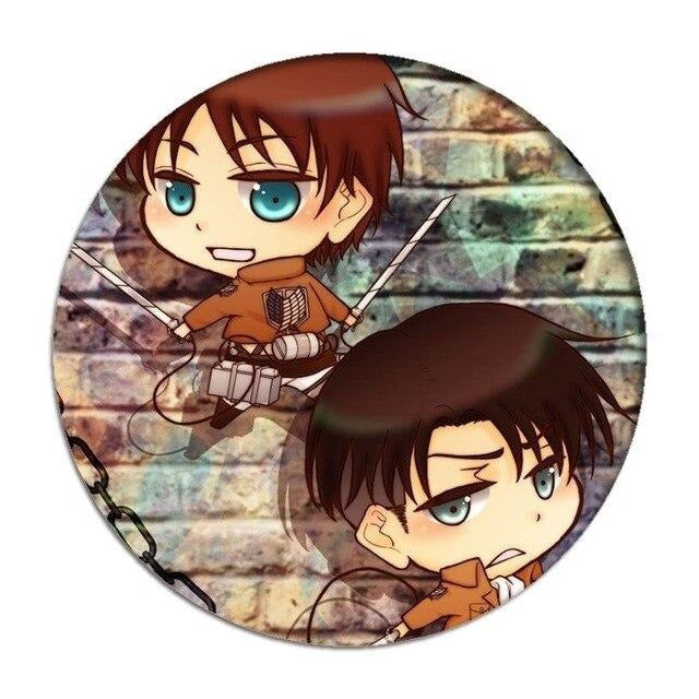 Pin's Attaque des Titans Livaï Ackerman et Eren Jäger