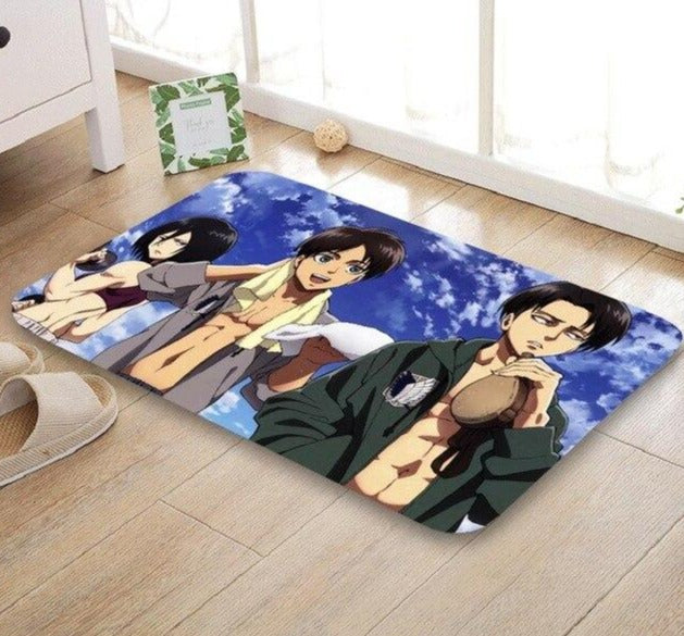 Tapis Attaque des Titans Livai Eren & Mikasa