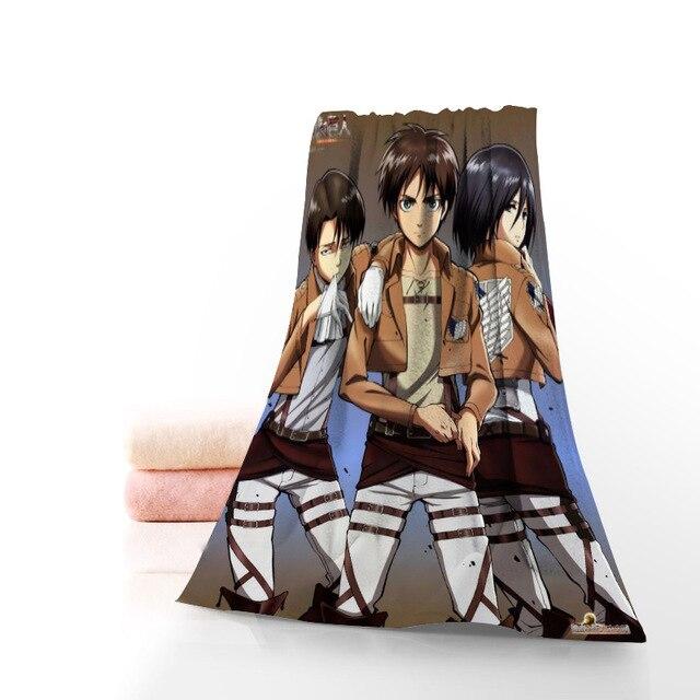 Serviette Attaque des Titans Livaï, Eren et Mikasa