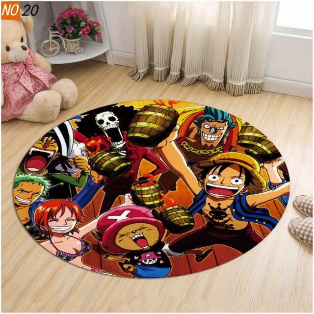 Tapis Rond One Piece Nakama en Fête 