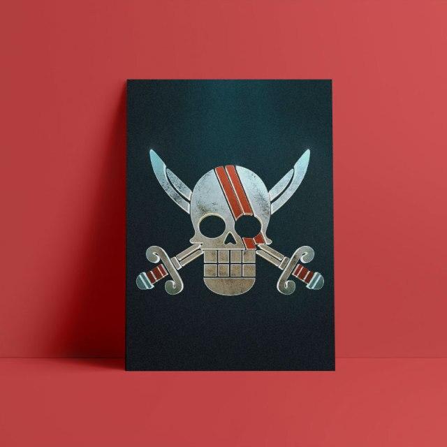 Tableau One Piece Jolly Roger de Shanks