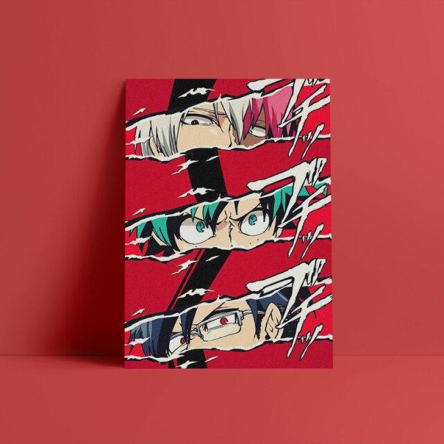 Tableau My Hero Academia Shoto Izuku Tenya