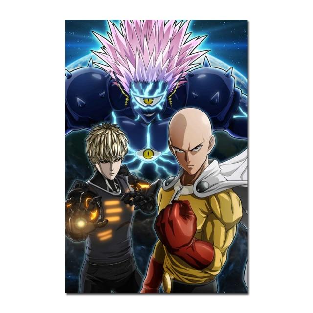 Tableau One Punch Man Saitama vs Boros