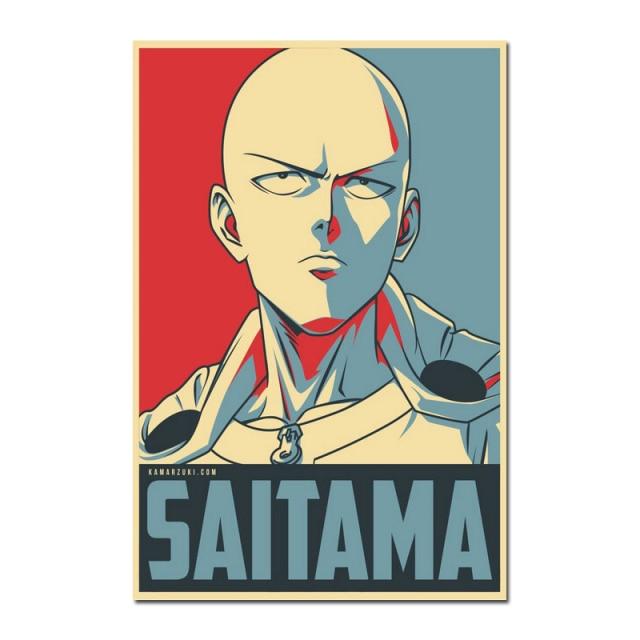 Tableau One Punch Man Saitama Sérieux