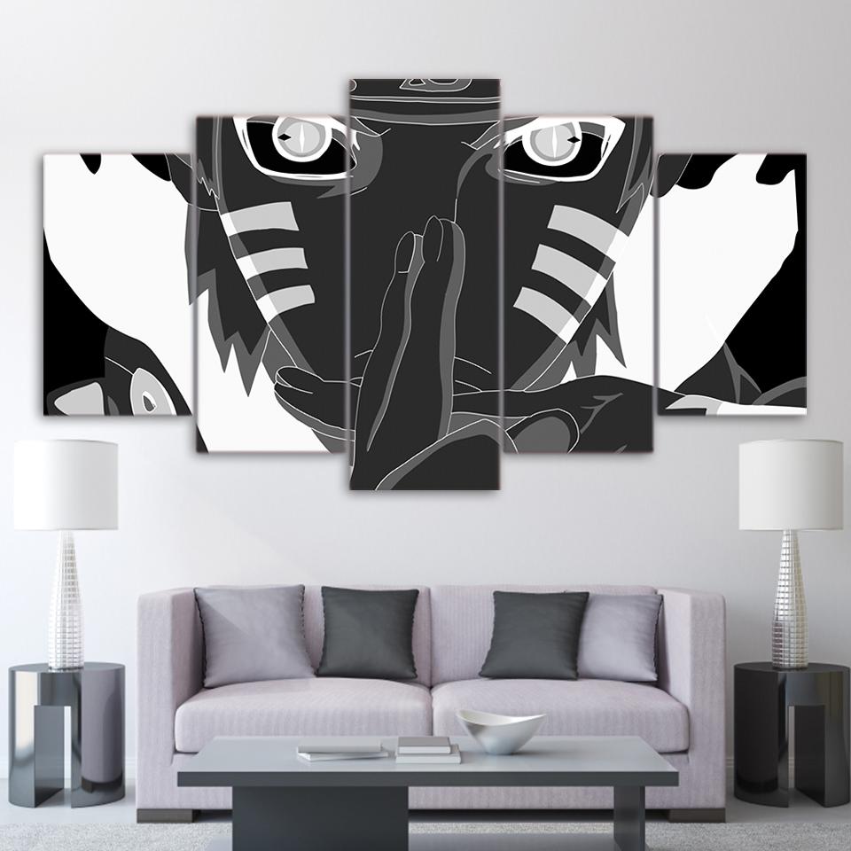 Naruto painting black and white