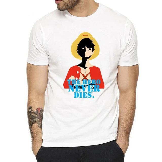 T-Shirt One Piece Luffy Héros